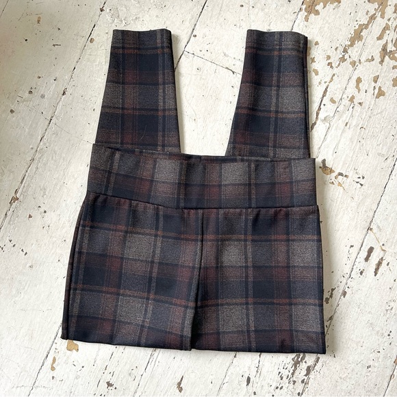 Zac & Rachel Plaid Pull On Stretch Knit Pants - Picture 7 of 13